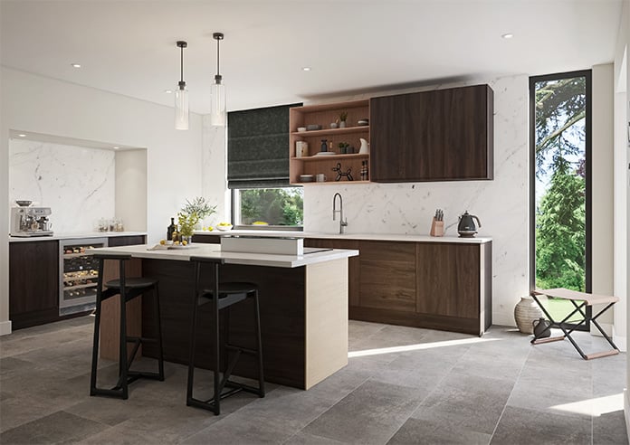 Oleander, Graphite - Twist&Fit Roman Blind - Image 7